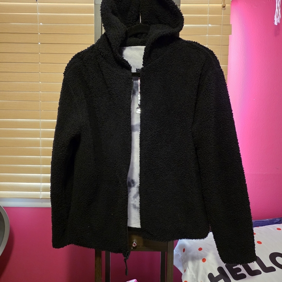 PINK Victoria's Secret Black and White Tie-Dye Hoodie - Picture 5 of 5